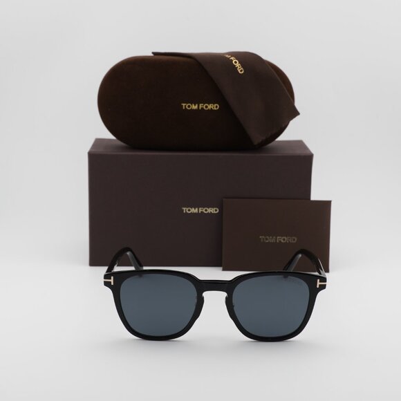 Tom Ford FT1051-K 01A Square Sunglasses - Shiny Black/Smoke - Picture 2 of 9